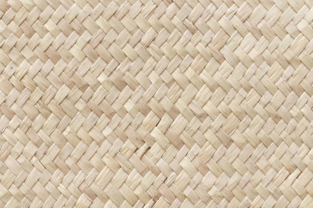 istock Pattern of reed weaving mat with vintage style for background and design art work. 1956805752
