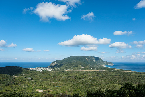 View of the northern part of Niijima from the Omine Observation Deck
