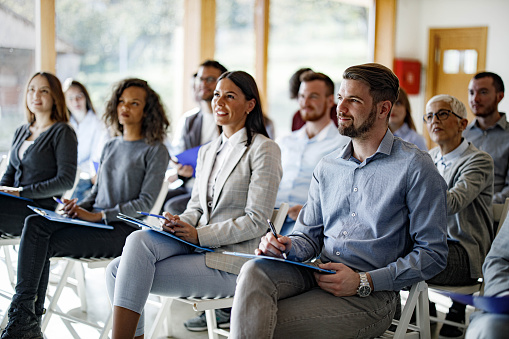 Business Group Meeting Discussion Strategy Working Concept. Business team stand near the window in conference room