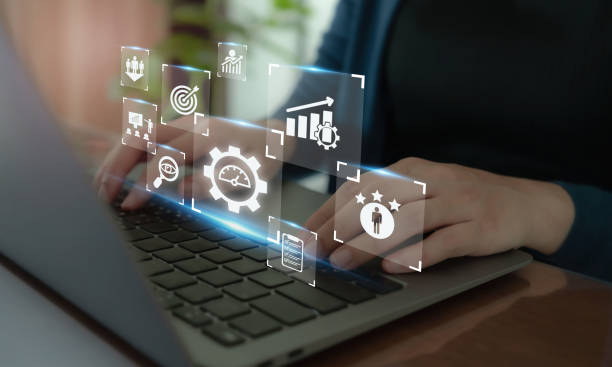 istock Performance management concept.  Implementing effective strategies for improve employee engagement, productivity and overall business success. Setting goals, monitoring progress and evaluating. 1956846577