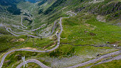 The Transfagarasan Mountain Road in the Carpathians of Romania