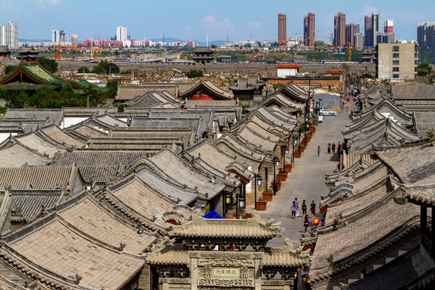 The old Neighborhood Hutongs of Datong in China stock photo