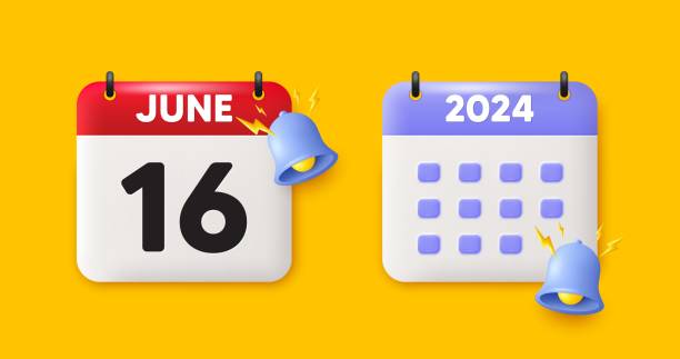 istock 16th day of the month icon. Event schedule date. Calendar date 3d icon. Vector 1956930257