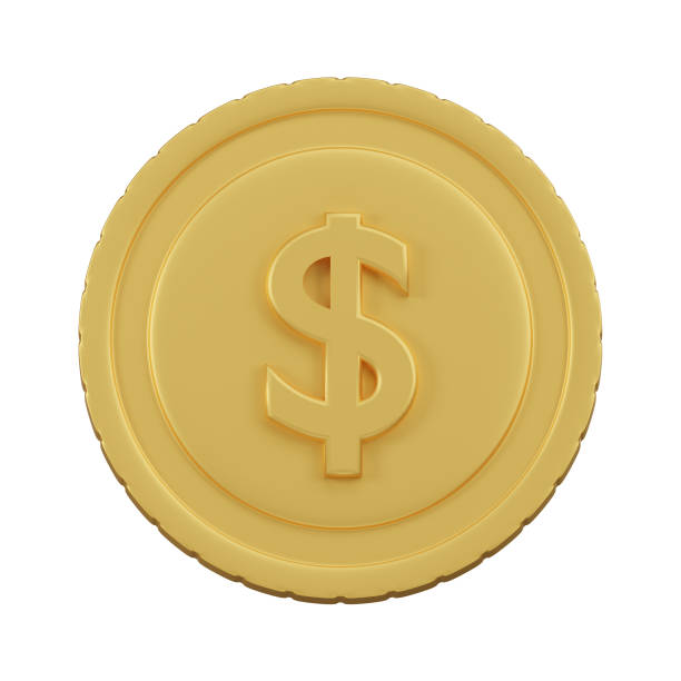 istock 3D Gold Dollar Coin Icon 1956953704