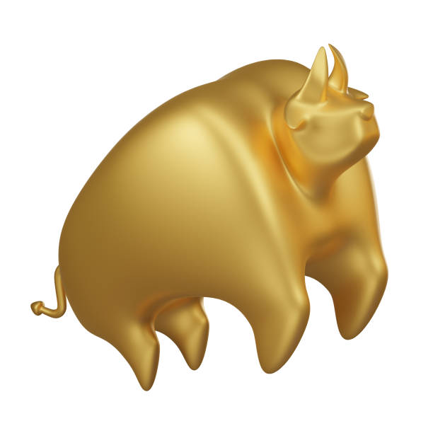 istock Golden Bull Market Symbol 3D Icon 1956953710