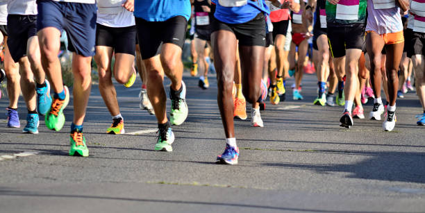 istock Large Group of Multiracial Marathon Runners 1956959104