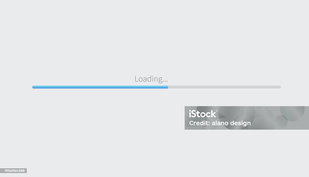 Loading Bar Progress Indicator With Percents Load Sign Flat Design ...