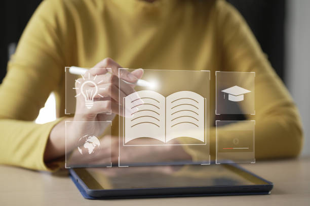 istock Concept of Online education. man use Online education training and e-learning 1957010560