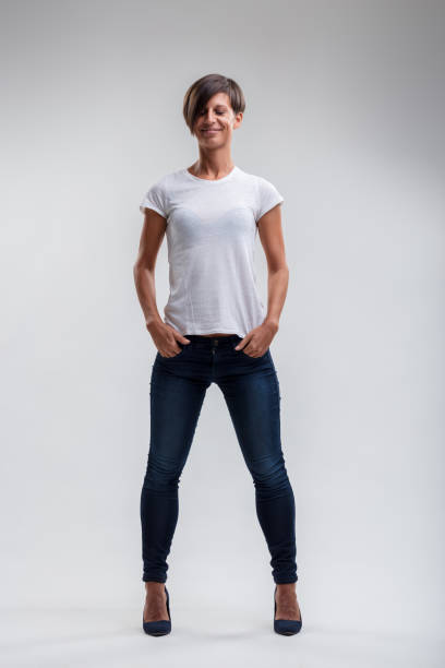 istock Serene joy captured in casual, relaxed stance 1957139276