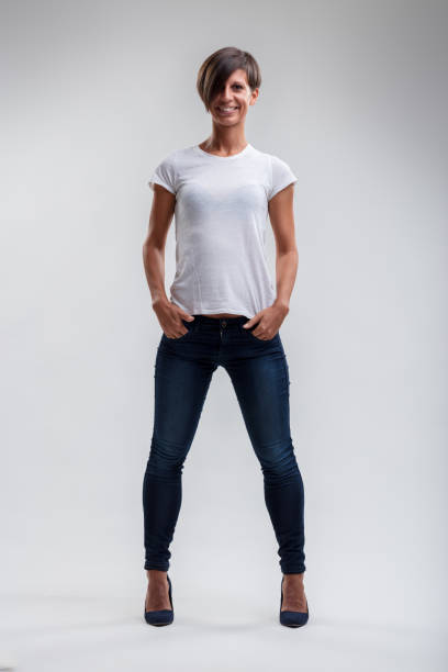 istock Relaxed posture embodies understated minimalist fashion essence 1957140321