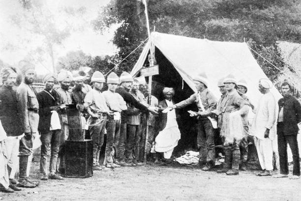 istock People and landmarks of India in 1895: Army post office 1957164013
