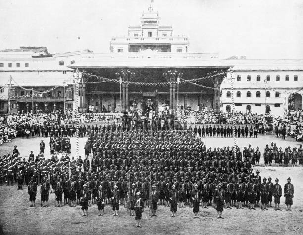 istock People and landmarks of India in 1895: Mysoon Troops 1957164043