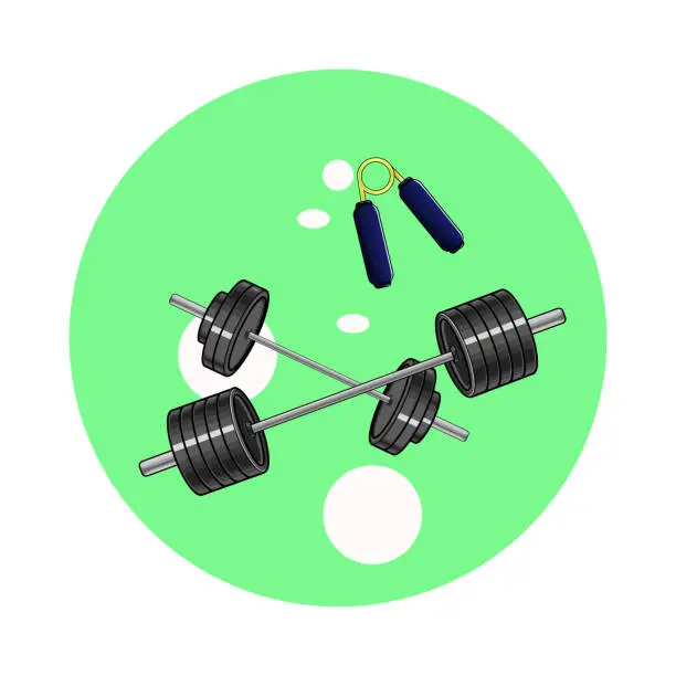 Vector illustration of Barbell