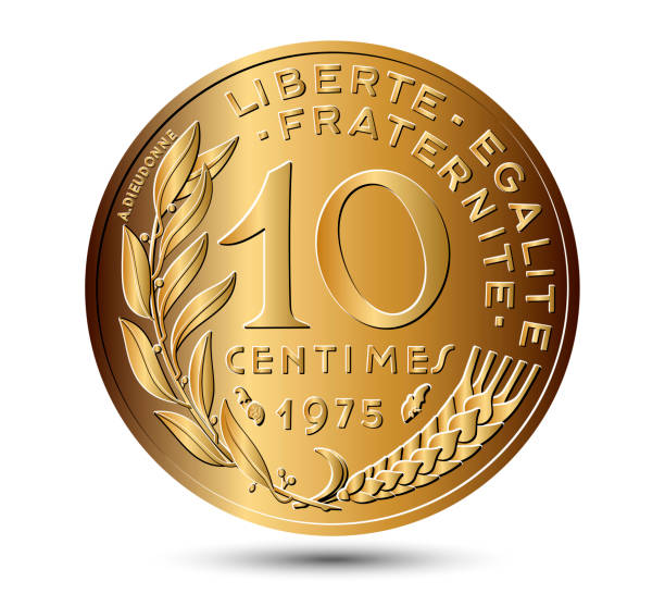 istock 10 Centimes coin made by France in 1975. 1957205387