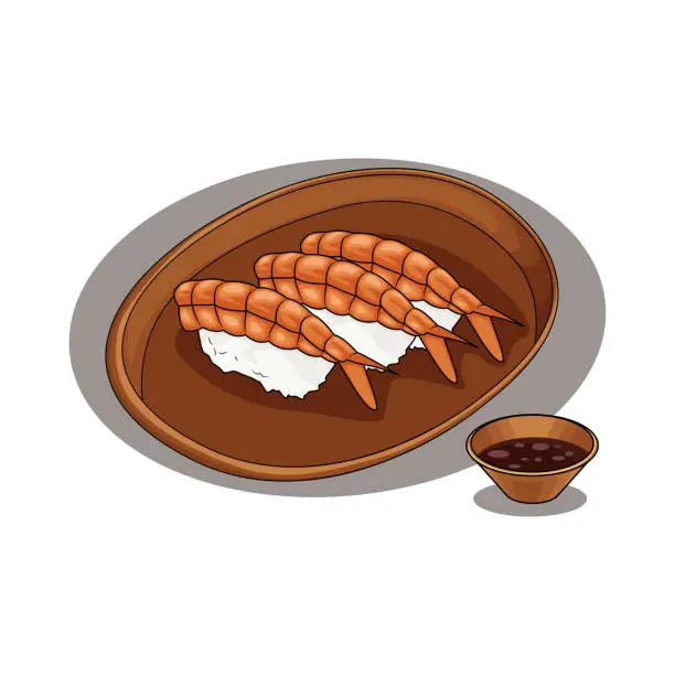 Vector illustration of Sushi Japanesse Food