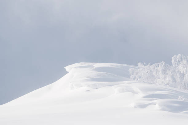 istock Large snowdrift on top of a mountain 1957230243
