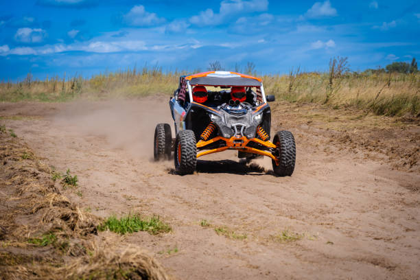 istock Buggy extreme riding in sandy track. UTV, 4x4, rally 1957244776