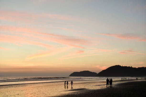 sunset on beach, photo as a background