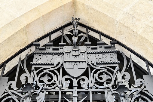 detail of facade of cathedral in spain, photo as a background, digital image