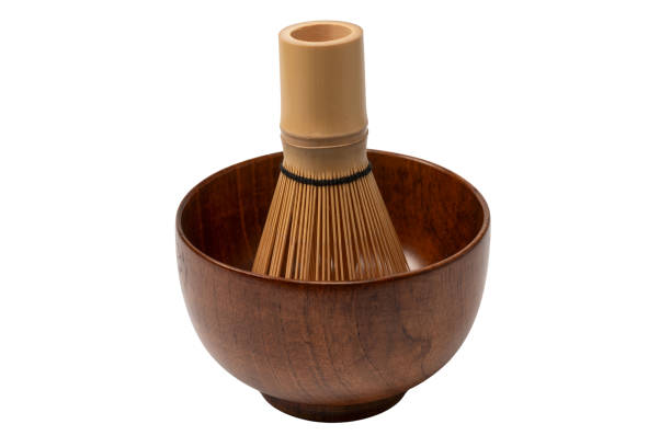 istock Bamboo crown and bamboo bowl isolated on a white background. 1957288805