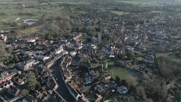 Bungay, Suffolk, and it's Norman Castle (dolly out)