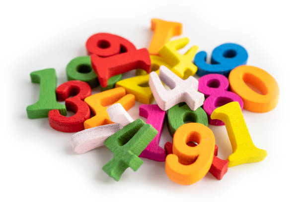 istock Math number colorful on white background, education study mathematics learning teach concept. 1957305776