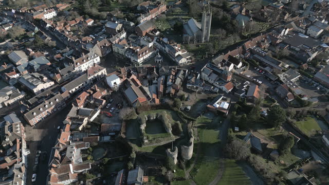 Bungay, Suffolk, and it's Norman Castle (track left)