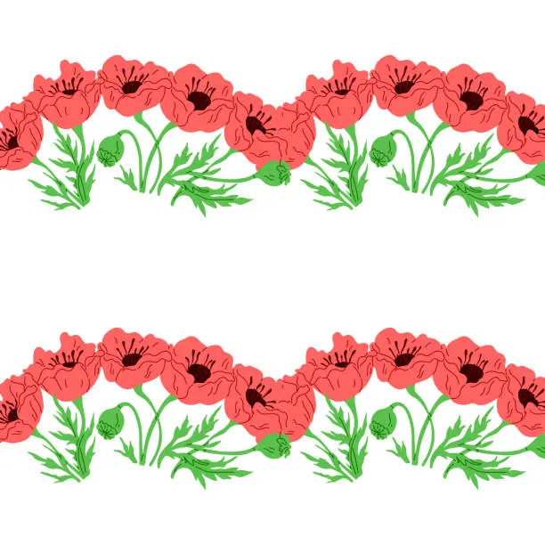 Vector illustration of Seamless pattern flowers. The seamless pattern celebrated diversity flora in nature