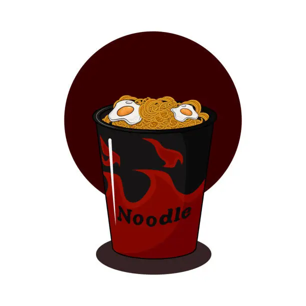 Vector illustration of Cup Noodles
