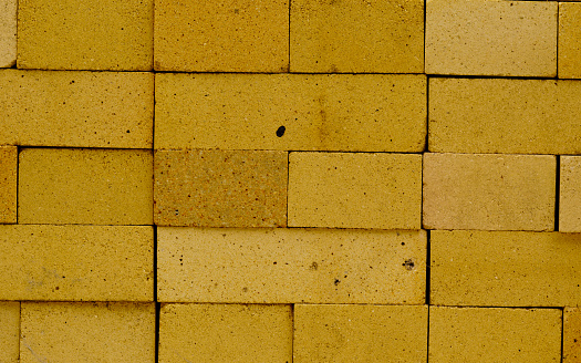 Retro yellow brick wall background