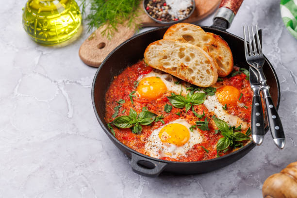 istock Delicious shakshuka breakfast in a pan 1957494598