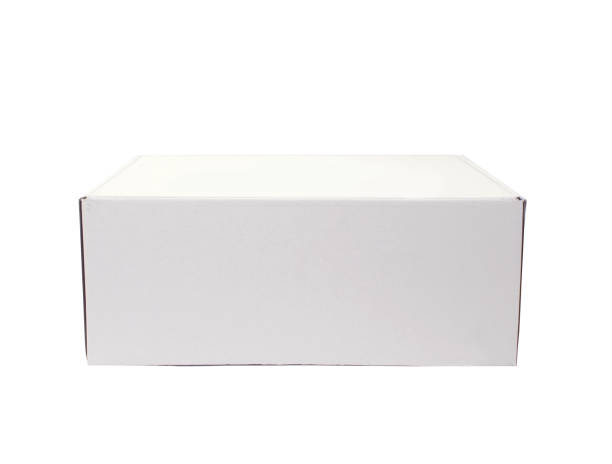 istock White paper box isolated on white background. Packaging mockup. Blank template. Closed rectangular packaging. Front view. Photo. 1957505143