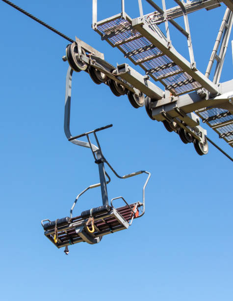 istock Empty mountain lift against the blue sky 1957533738