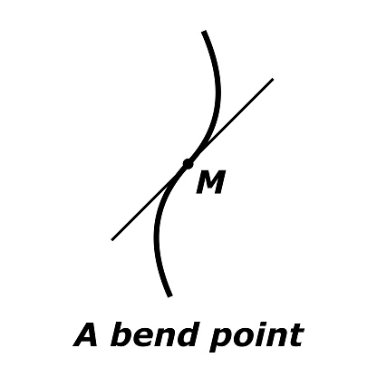 A point of bend vector illustration