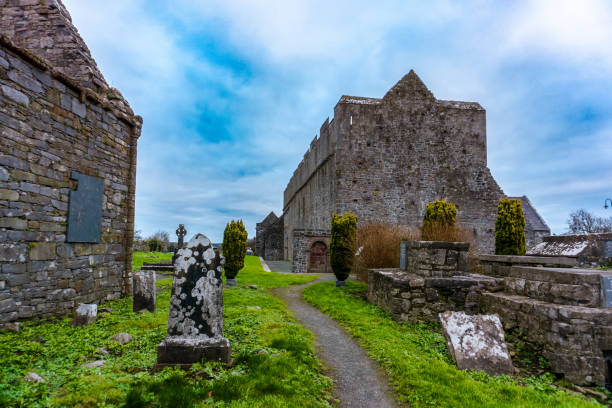 Ardfert friary cathedral ruins in country kerry Ireland stock photo