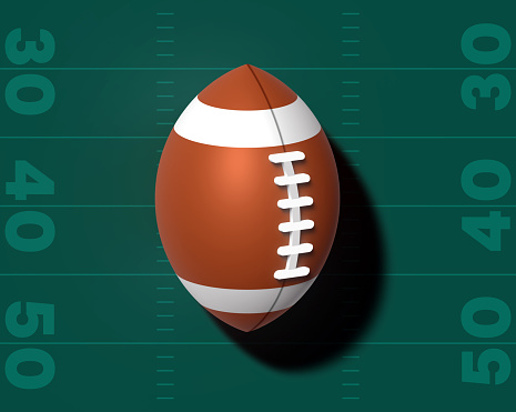 American football ball field yard line green background with space for your copy.