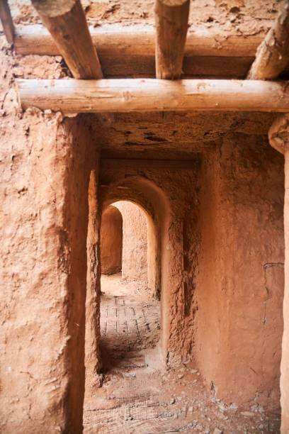 istock An ancient Asian settlement. Mud-smeared buildings. 1957613907
