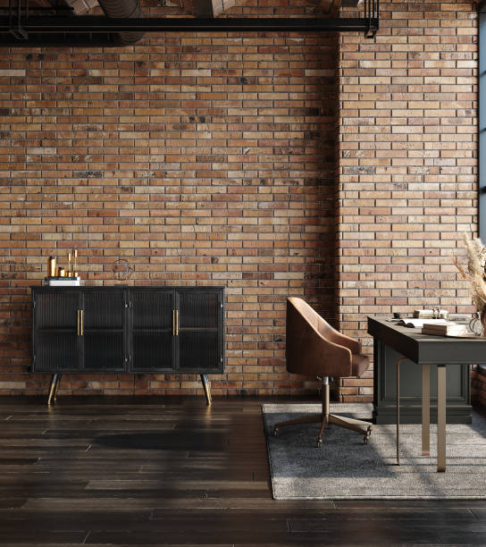 istock Modern office interior in loft, industrial style 1957617622