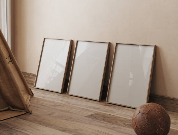 istock Mock up frame in children room interior background 1957620337