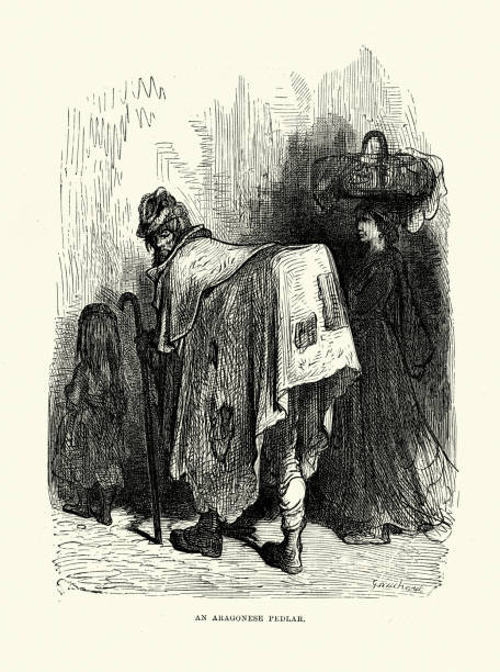 istock Spanish history, An Aragonese pedlar, Spain., 19th Century illustrated by Gustave Dore 1957634109