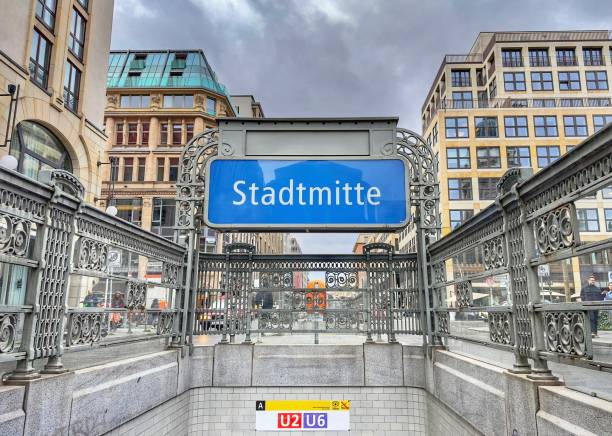 BERLIN, GERMANY - JULY 31, 2023: entry to the metro station \