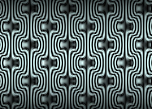 Vector Illustration of a Seamless Infinite Inflate Lines Abstract Pattern