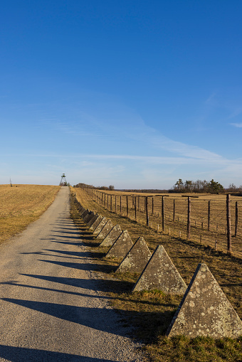 the memorial of the iron curtain in Cizov, Southern Moravia, Czech Republic