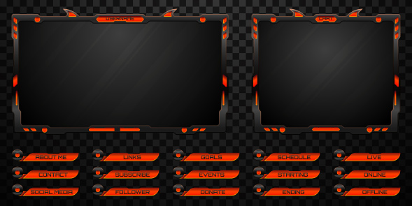 Overlay Gui Bingkai Layar Webcam Overlay Streaming Langsung Dan Panel Gui ...