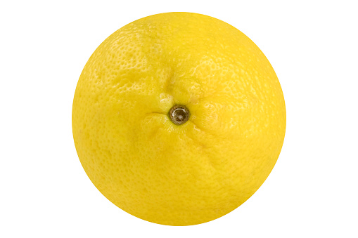 Lemon on isolated white background.