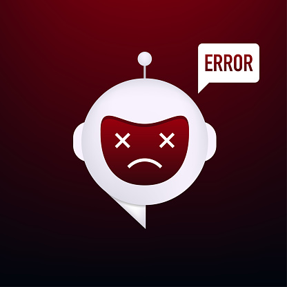 Chatbot Error Chat Bot Neural Network Program Failure Hacker Attack Ai ...