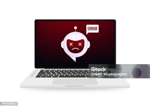 Chatbot Error On The Laptop Screen Chat Bot Neural Network Program ...