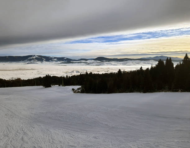 istock landscape with snow covered mountains panorama 1957896171