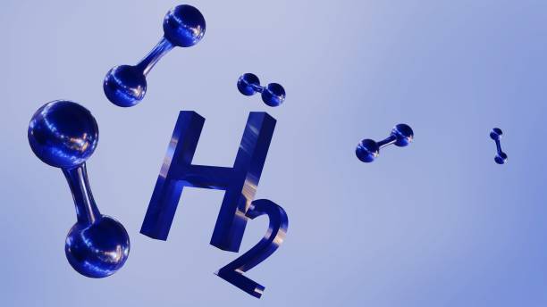 3d rendering of blue hydrogen molecules 3d rendering of blue hydrogen, it is a complex but promising player in the clean energy and offers a cleaner path forward as we move towards a more sustainable future. manufacturing sourcing stock pictures, royalty-free photos & images