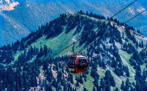 istock Red Gondola Green Mountains Crystal Mountain Pierce County Washington 1957938411